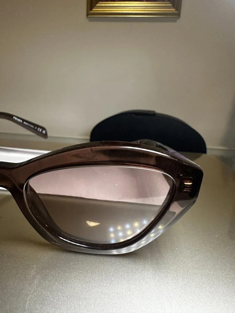Prada PR A02S Brown Transparent/Brown (17O-60B) Sunglasses - Picture 9 of 12
